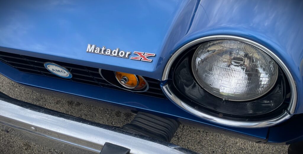 Hood emblem on an AMC Matador X