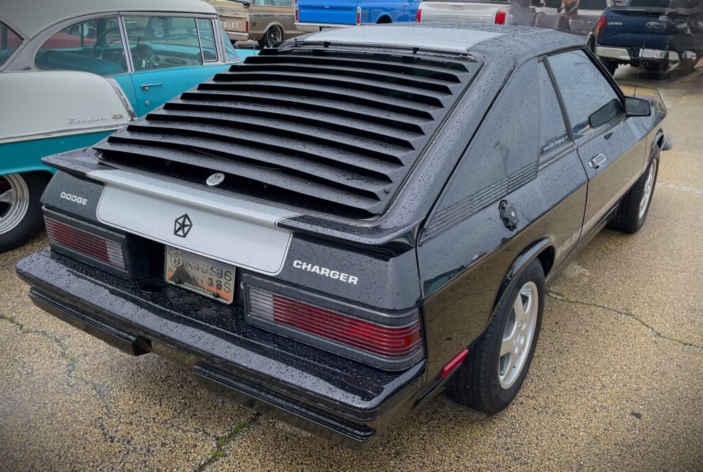 1985 Dodge Shelby Charger, rear passenger side